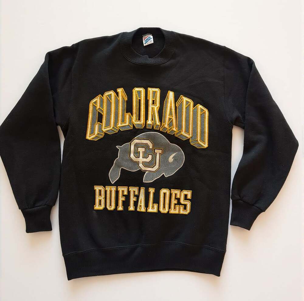 Vintage Colorado Buffaloes Sweatshirt Size M Black